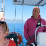 Sabine and Patrick your skipper during the navigation